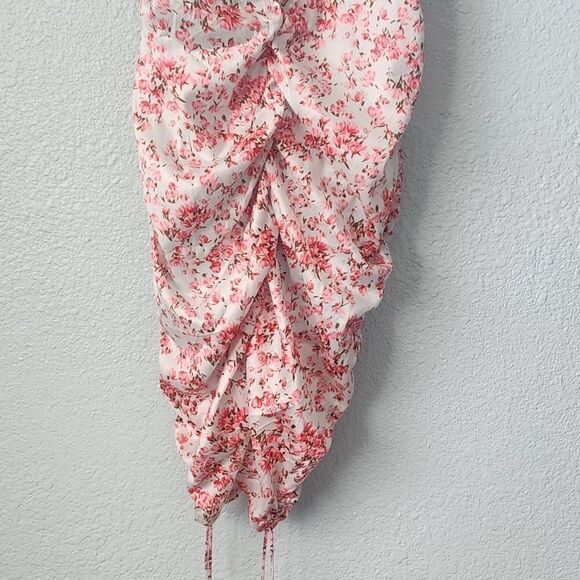 O vianca  rushed sides ties ends floral dress - Picture 3 of 16